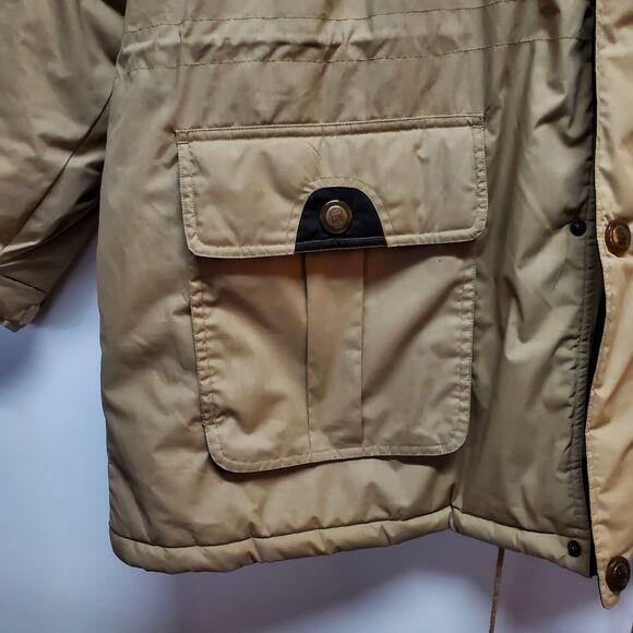 John Blair Men’s Parka Coat 3XL TL Hoodie Chestnut 7 Pockets Full Zip Hook &Loop - Picture 6 of 16